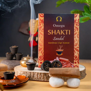 Omega-Shakti Sandal Cup Sambrani 12 Cups